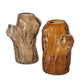Boltze home vaas bruin glas 11x9x14,7cm