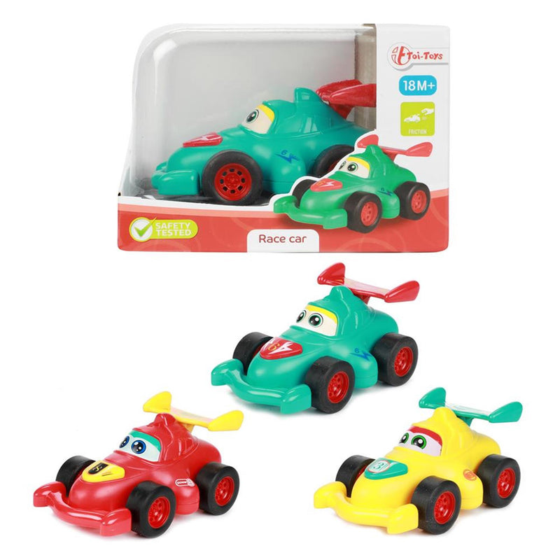 Afbeelding laden in galerijviewer, Toi-toys toi toys little stars raceauto cartoon met frictie
