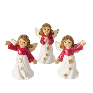 Boltze home figuur engel akina h7cm 4,3x3,5x7cm 3 assorti