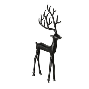 Boltze home figuur hert rupert zwart 18x3x38cm