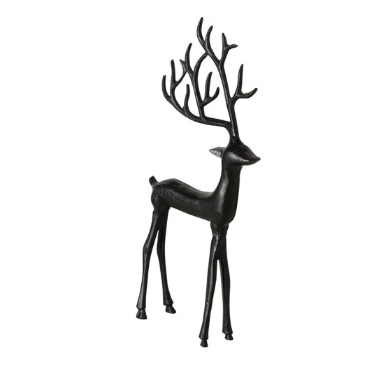 Boltze home figuur hert zwart 18x3x38cm