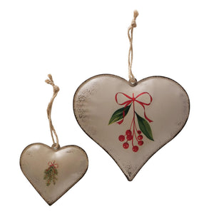Boltze home decohanger hart noelle set a 2 stuks l9,5-17cm b1,8-2,3cm h9,5-16,5cm
