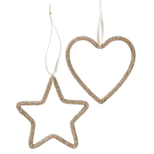 Boltze home kersthanger goud 10,5x10cm