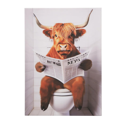 Boltze home wanddecoratie lumpi schotse hooglander 4x50x70cm