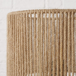 Boltze home tafellamp medika bruin cederhout hemp ø22,5xh34cm