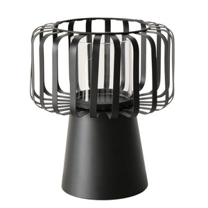 Boltze home windlicht claudio zwart 18x18x21cm