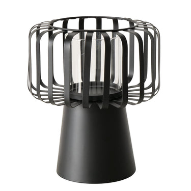 Boltze home windlicht claudio zwart 18x18x21cm