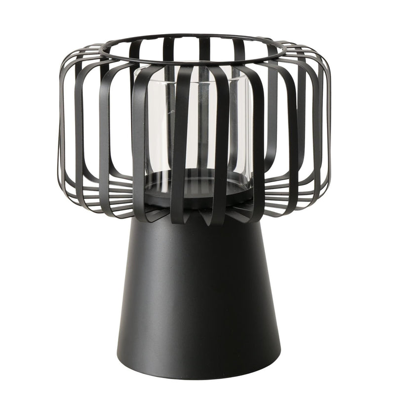 Load image into Gallery viewer, Boltze home windlicht zwart 18x18x21cm
