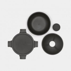 Brabantia make take saladebak 1,3l dark grey