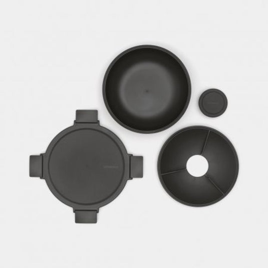 Brabantia make take saladebak 1,3l dark grey