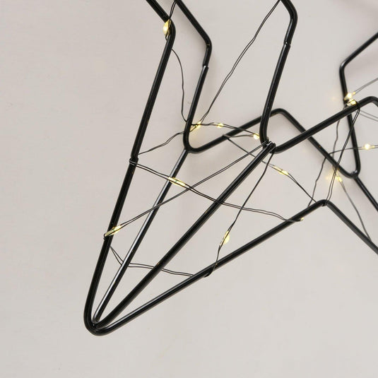 Boltze home decohanger led ster elvira zwart 29,5x30x6cm