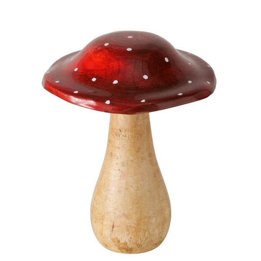 Boltze home paddenstoel hout 13x15cm