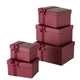 Boltze home giftbox set bowlina 5-delig, rechthoek, karton, donker rood