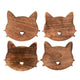 Boltze home onderzetter cordula mango-hout 4-delig 12x10x1cm