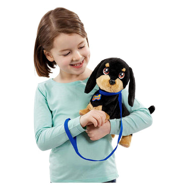 Goliath animagic waggles knuffel hond - zwart - interactieve knuffel - wandel en communiceer met waggles