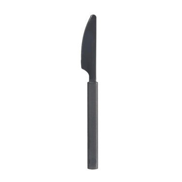 Duni kunststof mes granite herbruikbaar 19cm doosje a 6 stuks