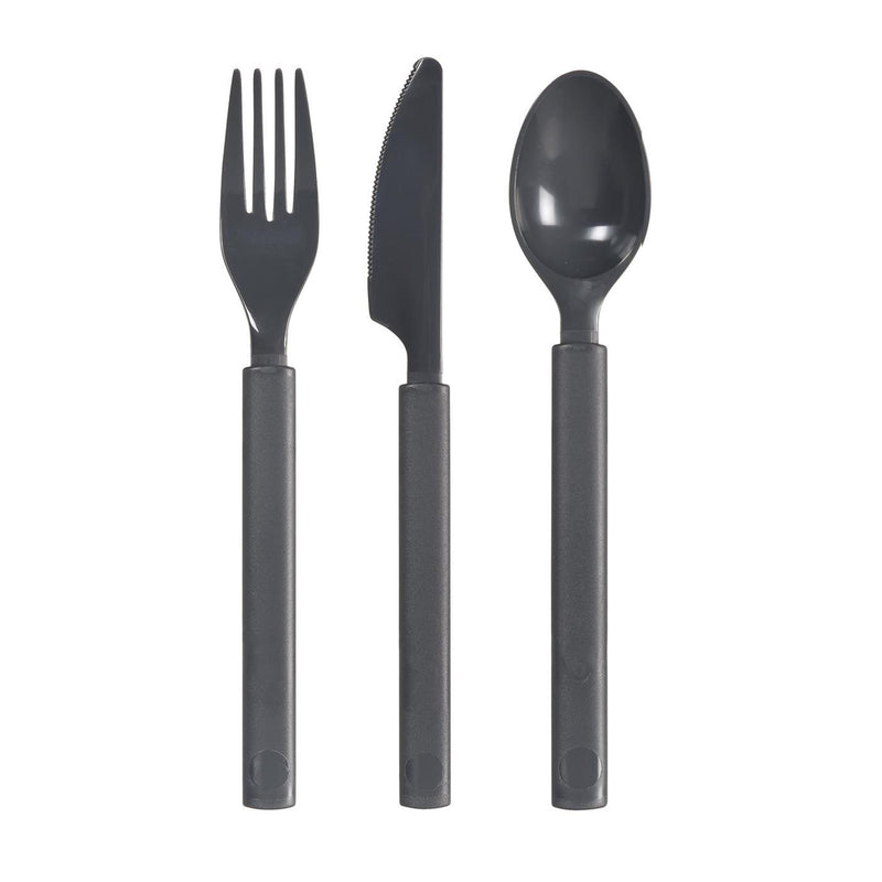 Load image into Gallery viewer, Duni kunststof bestekset 6-delig granite
