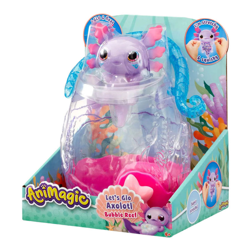 Afbeelding laden in galerijviewer, Goliath animagic let's glo axolotl aquarium - speelfiguur - lichtgevende axolotl - met eigen aquarium
