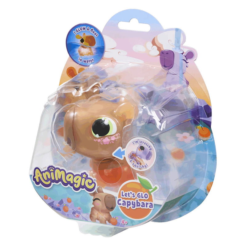 Afbeelding laden in galerijviewer, Goliath animagic let's glo capybara brown - speelfiguur - lichtgevende capybara
