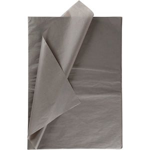 Tissuepapier, vel 50x70 cm, 17 gr, donkergrijs, 25 vel 1 doos