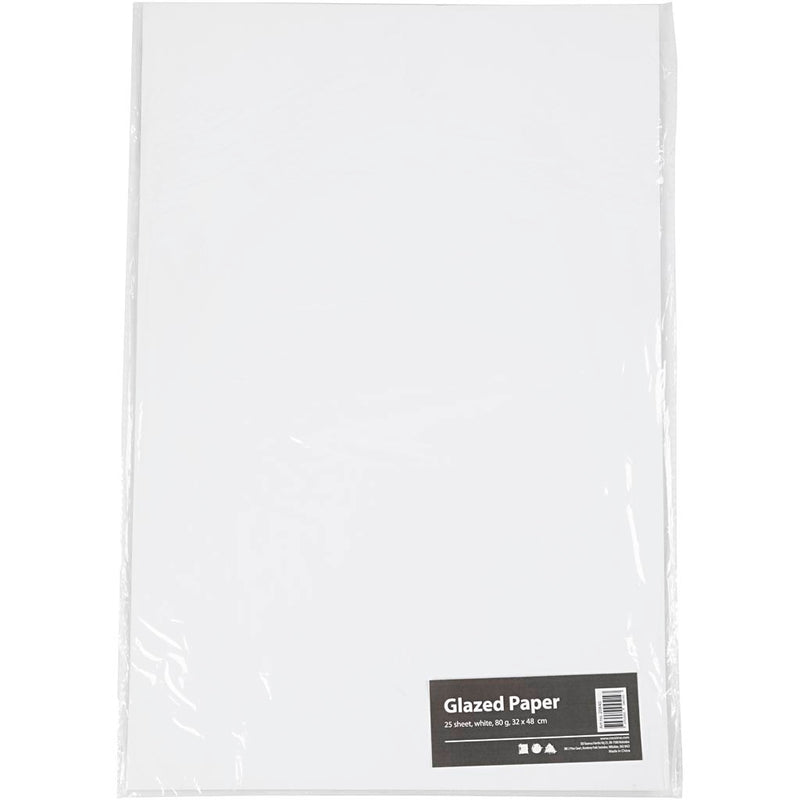 Load image into Gallery viewer, Https: www.cchobby.nl glanspapier-vel-32x48-cm-80-gr-wit-25-vel-1-doos
