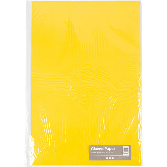 Https: www.cchobby.nl glanspapier-vel-32x48-cm-80-gr-geel-25-vel-1-doos