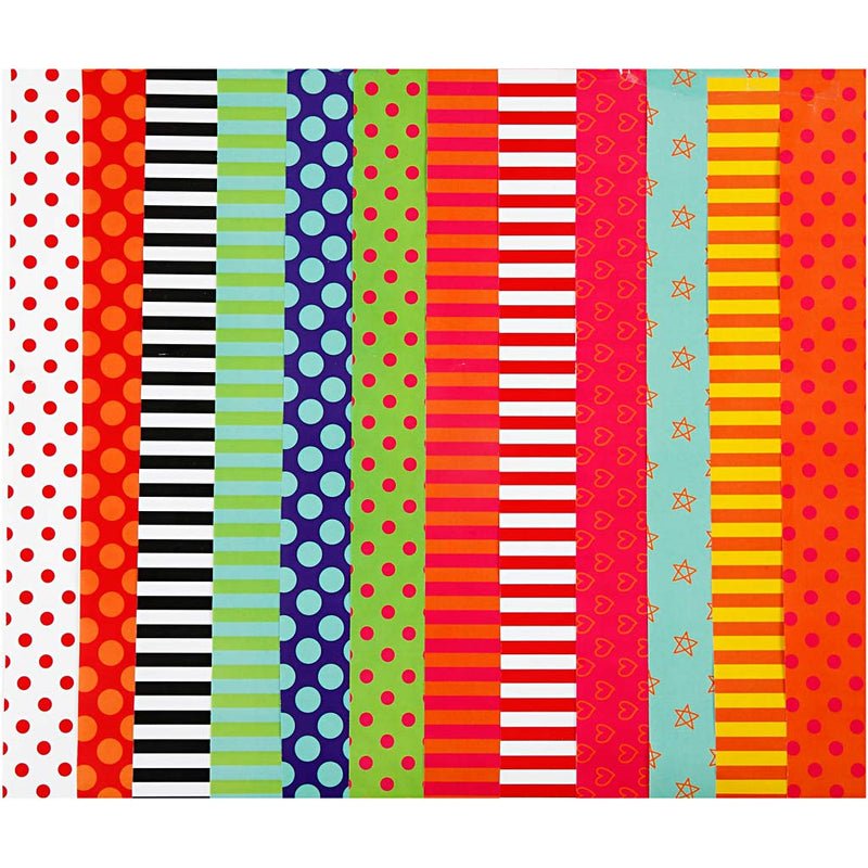 Load image into Gallery viewer, Https: www.cchobby.nl glanspapier-bedrukt-vel-24x32-cm-80-gr-diverse-kleuren-50-div-vellen-1-doos
