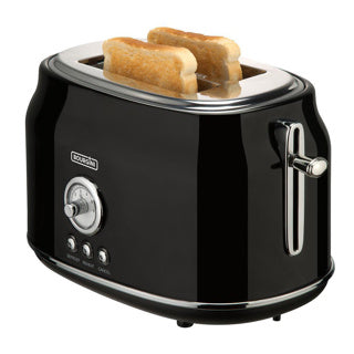 Bourgini broodrooster retro toaster black