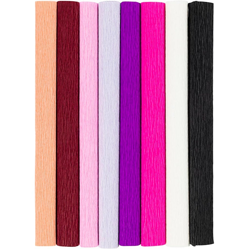 Load image into Gallery viewer, Creativ company crêpepapier, vel 25x60 cm, crêpe-verhouding: 180%, 105 gr, paars roze harmonie, 8 vel 1 doos
