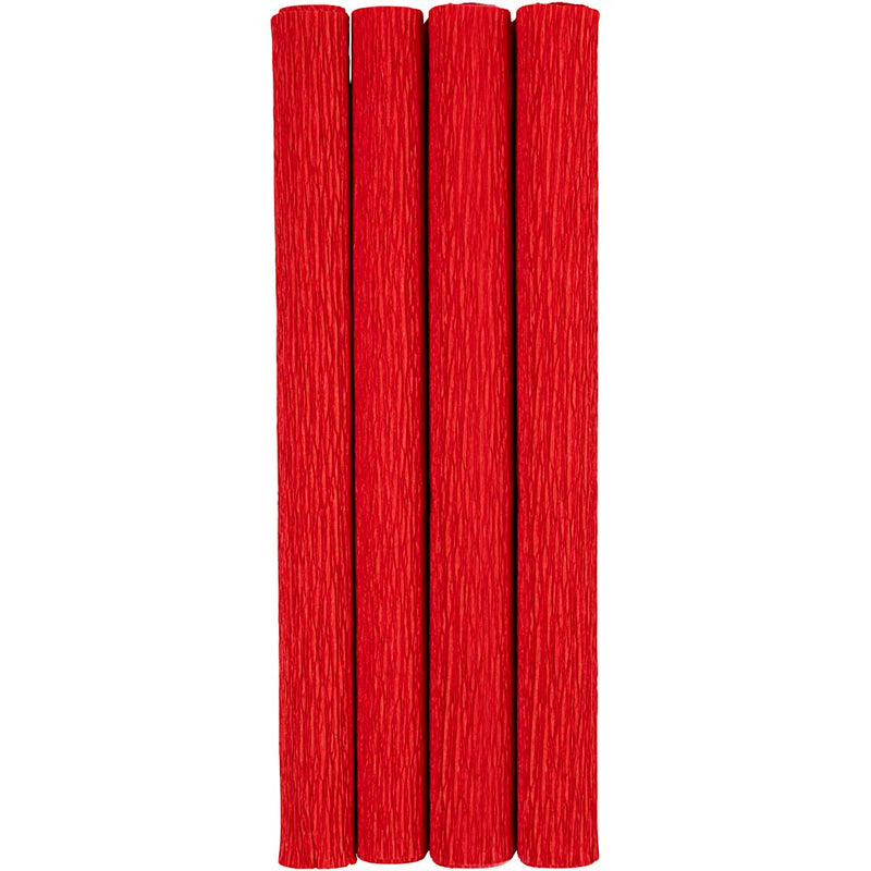 Load image into Gallery viewer, Creativ company crêpepapier, vel 25x60 cm, crêpe-verhouding: 180%, 105 gr, rood, 4 vel 1 doos
