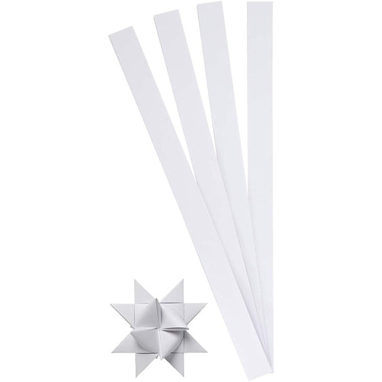 Vlechtstroken, l: 45 cm, d 6,5 cm, b: 15 mm, wit, 100 stroken 1 doos