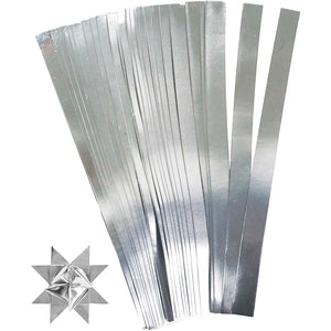 Vlechtstroken, l: 45 cm, b: 15 mm, d 6,5 cm, zilver, 100 stroken 1 doos