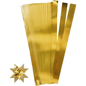 Vlechtstroken, l: 45 cm, b: 15 mm, d 6,5 cm, goud, 100 stroken 1 doos