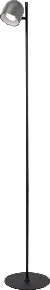 Lucide skanska rech - oplaadbare vloerlamp binnen buiten - accu batterij - ø 23 cm - led dimbaar - cct - 1x3w 3000k 6000k - ip44 - grijs ijzer