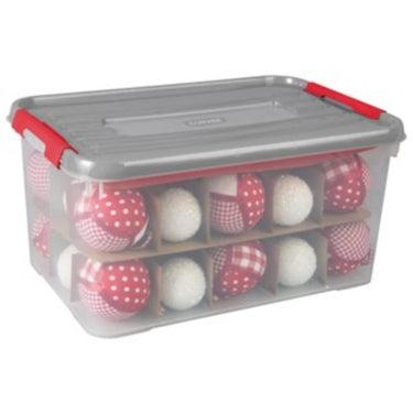 Curver kerst opbergbox 20 liter met scheidings voor kerstballen (excl. kerstballen)