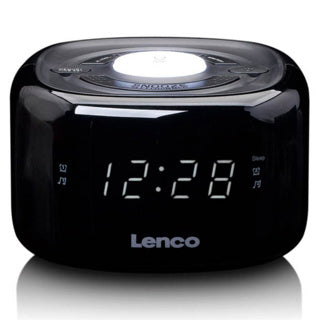 Afbeelding laden in galerijviewer, Lenco fm wekkerradio met nachtlamp

