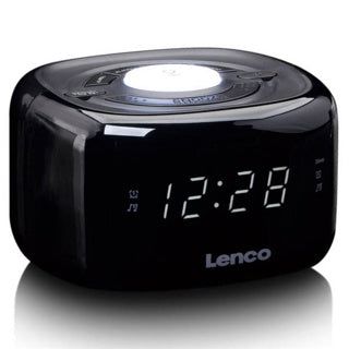 Lenco fm wekkerradio met nachtlamp