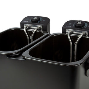 Inventum friteuse dubbel 2x2,5 liter zwart 1800 watt