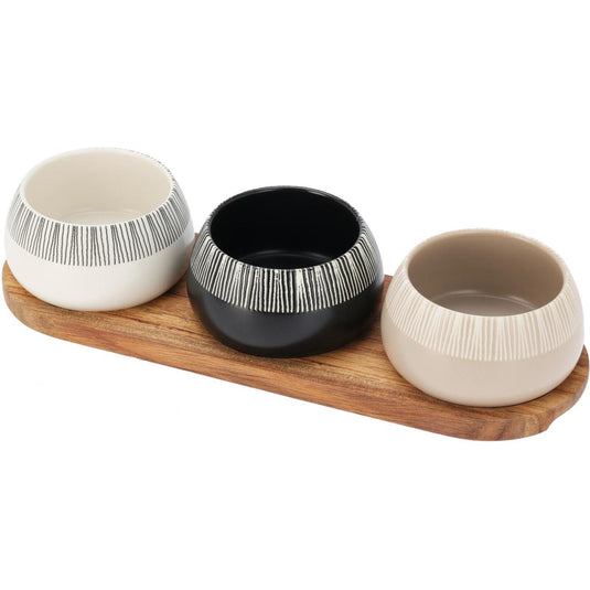 Excellent houseware serveerset aardewerk 4-delig