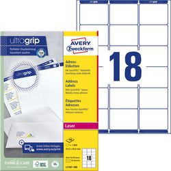 Adresetiketten avery zweckform ultragrip wit