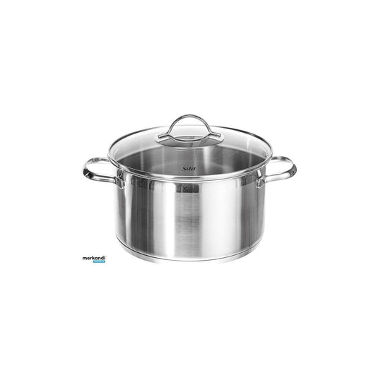 Silit soeppan rvs met glazen deksel ø24cm inductiegeschikt