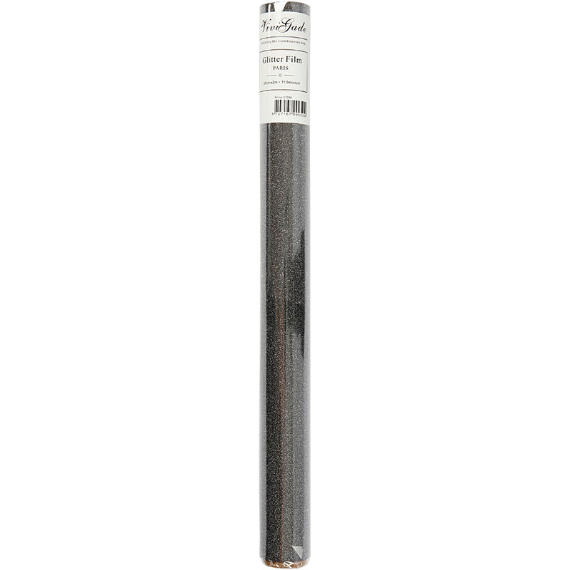 Load image into Gallery viewer, Https: www.cchobby.nl glitterfolie-b-35-cm-dikte-110-my-zwart-2-m-1-rol

