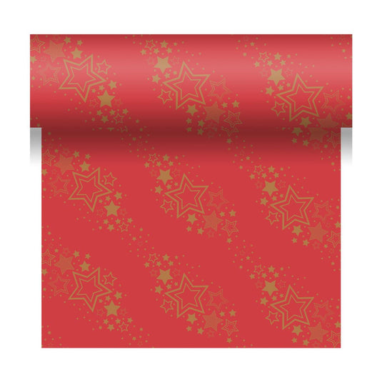 Duni 3-in1 holiday star red 40x480cm