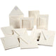 Creotime passepartout kaarten, afm 12,5x12,5 cm, afm 10,5x15 cm, 50 sets, off-white