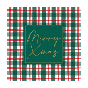 Duni servetten xmas check 33x33cm