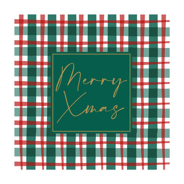 Duni servetten xmas check 33x33cm