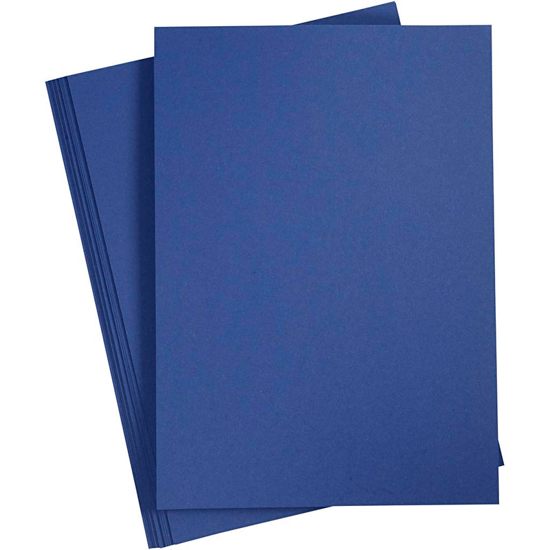 Load image into Gallery viewer, Creativ company gekleurd karton, a4, vel 210x297 mm, 180 gr, donkerblauw, 20 vel 1 doos
