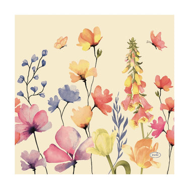 Duni servetten floral haven 3-laags tissue 33x33cm