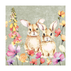 Duni servetten floral friends 3-laags tissue 33x33cm