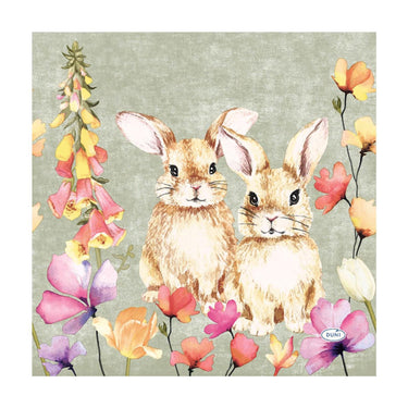 Duni servetten floral friends 3-laags tissue 33x33cm